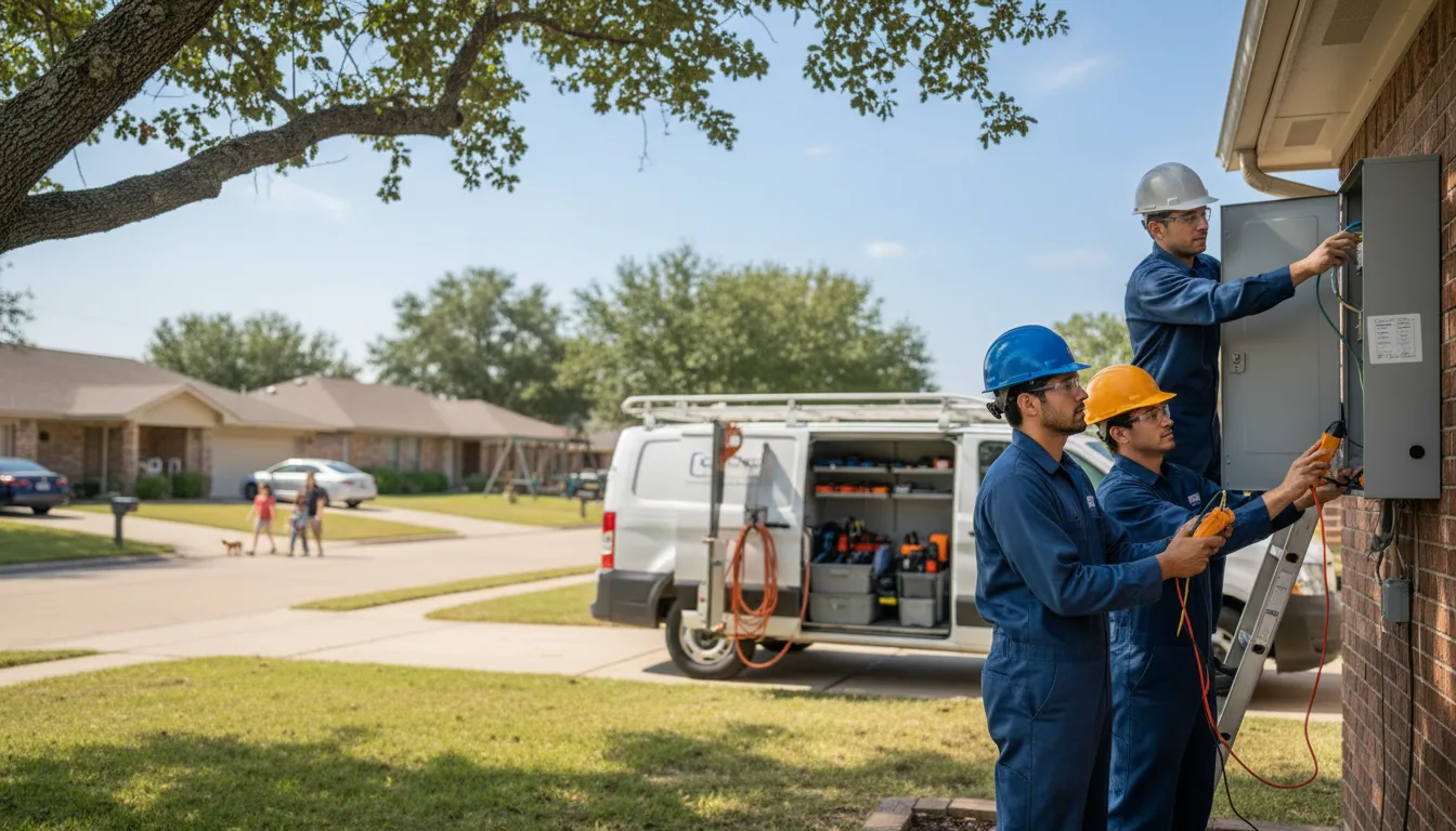 Certified electrician providing emergency electrical services in Mexia, TX